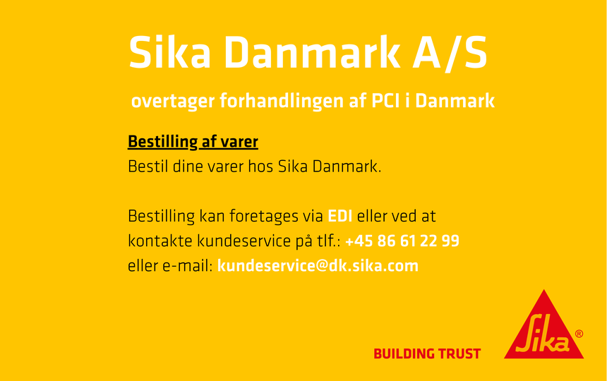 PCI forhandles af Sika Danmark